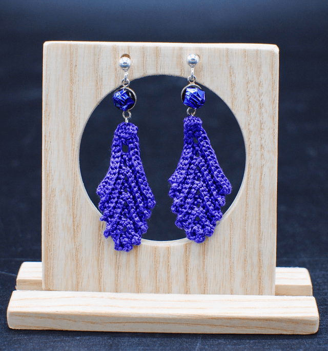 Boucles d'oreilles "Feuille de houx"